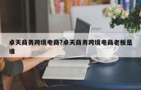 卓天商务跨境电商?卓天商务跨境电商老板是谁
